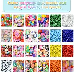 DIY Polymer Clay & Glass Seed & Acrylic Beads Making Finding Kits&nbsp;DIY-FS0006-38