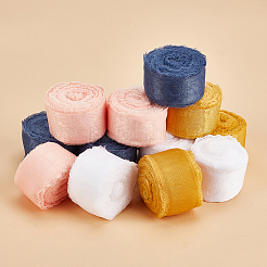 5 Rolls 5M Satin Frayed Ribbon&nbsp;SRIB-DR0001-01D