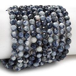 Natural Sapphire Beads Strands&nbsp;G-G343-B05-4mm