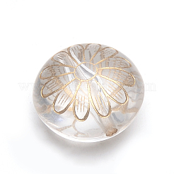 Golden Plated Acrylic Beads&nbsp;X-PACR-S219-12