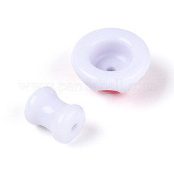 2Pcs Opaque Acrylic Enamel Beads&nbsp;MACR-N018-15A