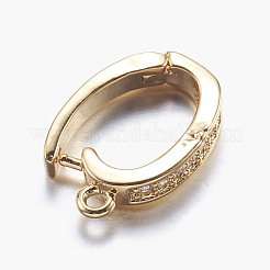 Brass Micro Pave Cubic Zirconia Enhancer Shortener Bails&nbsp;ZIRC-A008-11-01G