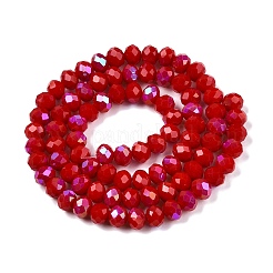 Electroplate Opaque Solid Color Glass Beads Strands&nbsp;LS-EGLA-A044-P6mm-L15
