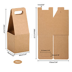 Kraft Paper Box for Drink Holder&nbsp;AJEW-WH0504-75