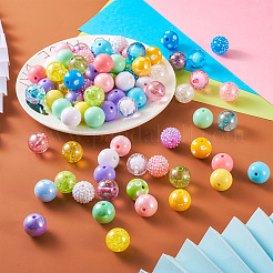 82Pcs 32 Style Mixed Style Acrylic Beads&nbsp;MACR-TA0001-23