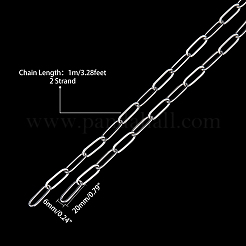 304 Stainless Steel Paperclip Chains&nbsp;CHS-UN0001-02P