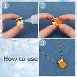 24Pcs 2 Colors Rack Plating Brass Glue-on Flat Pad Bails&nbsp;KK-HS0014-94