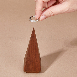 Walnut Wooden Ring Storage Rack Display Stands&nbsp;ODIS-WH0099-51B