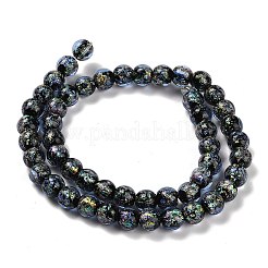 Handmade Dichroic Foil Glass Beads Strands&nbsp;DICH-U001-02C