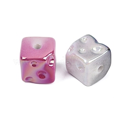 UV Plating Opaque Acrylic Beads&nbsp;X1-MACR-C036-14