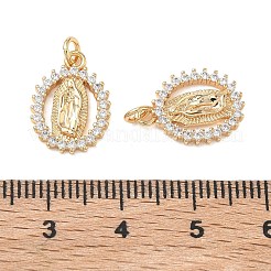 SHEGRACE Religion Brass Clear Cubic Zirconia Pendants&nbsp;XGRQ3K422-519G