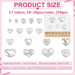 250Pcs ABS Plastic Imitation Pearl Beads&nbsp;KY-PH0002-21