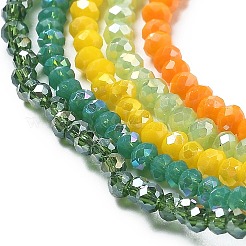 Electroplate Glass Beads Strands&nbsp;EGLA-XCP0001-14