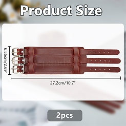 Punk Rock Style Leather Bracelets&nbsp;BJEW-WH0816-013A
