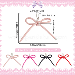 4Pcs 4 Colors Pu Leather Pendant Decorations&nbsp;KEYC-CL0001-13B