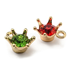 Golden Plated Alloy Crown Charms&nbsp;ALRI-L050-01M