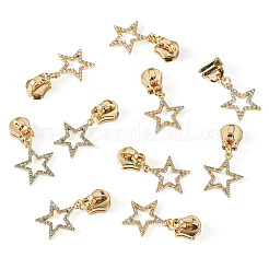 20Pcs Alloy Rhinestone Replacement Zipper Sliders&nbsp;HJEW-TAC0154