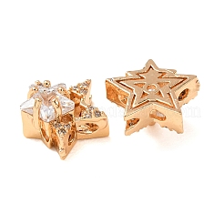 Brass Micro Pave Clear Cubic Zirconia Beads&nbsp;CU-CBAEC99-30G