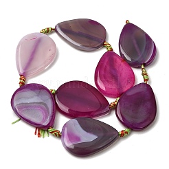 Natural Banded Agate Beads Strands&nbsp;G-F825-F01-01B