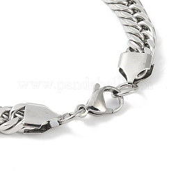 Non-Tarnish 201 Stainless Steel Cuban Link Chain Bracelets for Women Men&nbsp;BJEW-I316-05P