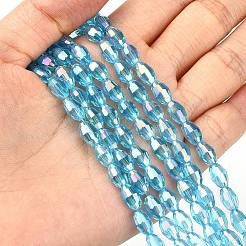 Electroplate Glass Beads Strands&nbsp;LS-GC6X9MMC20Y-AB