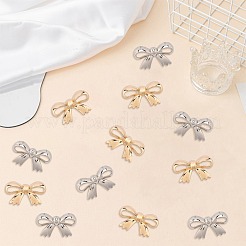 12Pcs 2 Colors Bowknot Alloy Decorative Buckles&nbsp;FIND-CP0003-71