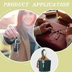 10Pcs 5 Colors Natural Gemstone Keychain&nbsp;KEYC-ME00004