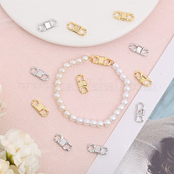 12Pcs 2 Colors Rack Plating Brass Fold Over Clasps&nbsp;KK-CA0002-66