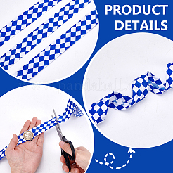Polyester Tartan Pattern Ribbon&nbsp;OCOR-WH0078-540A