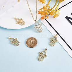 5Pcs Rack Plating Brass Micro Pave Cubic Zirconia Pendants&nbsp;ZIRC-SZ0003-76