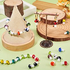 1Strand Handmade Lampwork Beads Strands&nbsp;LAMP-TA0001-84C