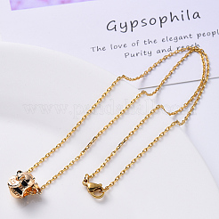 PVD Vacuum Plating 304 Stainless Steel Cable Chain Necklace&nbsp;NJEW-S420-008B-G