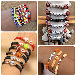 DIY Basketball Themed Bracelet Making Kits&nbsp;DIY-BM0001-84