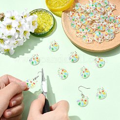 Transparent Luminous Resin Pendants&nbsp;RESI-CJC0020-40