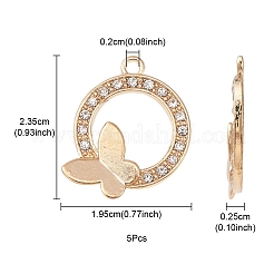 Alloy Crystal Rhinestone Pendants&nbsp;FIND-YW0001-98