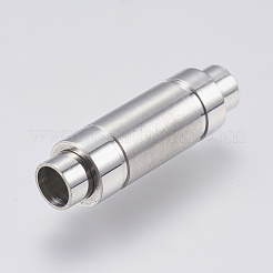 Tarnish Resistant 304 Stainless Steel Magnetic Clasps with Glue-in Ends&nbsp;STAS-F139-070P