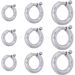 15Pcs 3 Styles 316 Surgical Stainless Steel Spring Gate Rings&nbsp;STAS-BBC0007-83