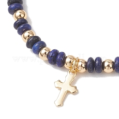 2Pcs Natural Lapis Lazuli Beads Stretch Bracelets&nbsp;BJEW-JB13415-02