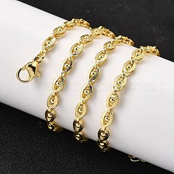 Eye Brass Link Chain Necklaces&nbsp;NJEW-M108-16G