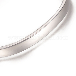 Tarnish Resistant 304 Stainless Steel Cuff Bangles&nbsp;STAS-I110-10-4mm-P