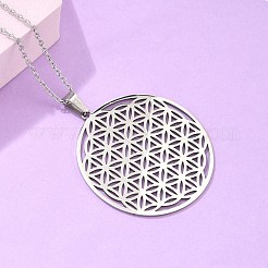 Non-Tarnish 201 Stainless Steel Pendant Necklaces&nbsp;NJEW-S105-JN624-45-1
