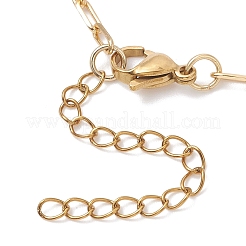 Natural Freshwater Pearl Rice and Brass Paperclip Chain Bracelet Making&nbsp;AJEW-JB01457
