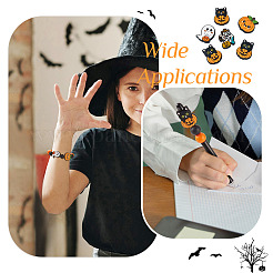 6Pcs 6 Styles Halloween Theme Silicone Focal Beads&nbsp;SIL-TA0002-44