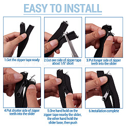 2 Bags 2 Colors Nylon Closed-end Zipper&nbsp;DIY-TA0014-72B