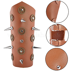 Imitation Leather Punk Style Cuff Wristband for Bikers&nbsp;AJEW-WH0258-905A