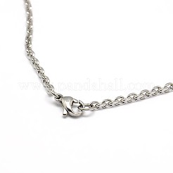 Tarnish Resistant Fashionable 304 Stainless Steel Cable Chain Necklace Making&nbsp;STAS-A028-N081P