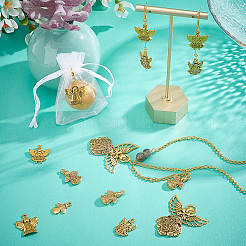 60PCS 6Style Angel Tibetan Style Alloy Pendants&nbsp;TIBEP-PH0001-65