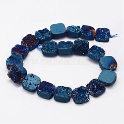 Electroplated Natural Druzy Quartz Crystal Bead Strands&nbsp;G-G943-01