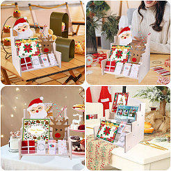 4-Tier Wood & Clear Acrylic Display Riser Stands for Greeting Cards and Picture Stickers&nbsp;ODIS-WH0108-013