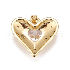 Brass Micro Pave Cubic Zirconia Pendants&nbsp;KK-A161-32G-B